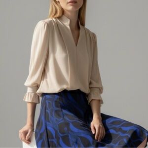 MADE IN ITALY CATAPANO Elegant Cream Blouse